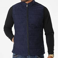 Sortie 🎉 Veste Zippée Sans Manches 2000 Bleu Marine Chiné de Classic Series 🔔 -Classic Series Soldes classic series 283067 20K 2000 SAKS MLJ 20210908T162946 03