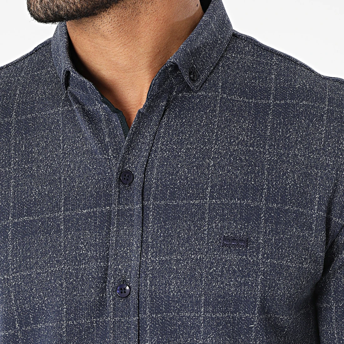 Sortie ❤️ Chemise Manches Longues 21k-2033 Bleu Marine de Classic Series 😀 4 Sortie ❤️ Chemise Manches Longues 21k-2033 Bleu Marine de Classic Series 😀 – Image 2