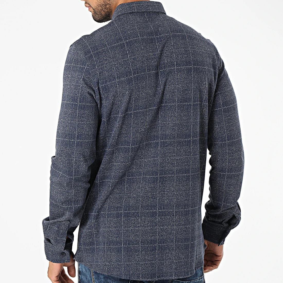 Sortie ❤️ Chemise Manches Longues 21k-2033 Bleu Marine de Classic Series 😀 6 Sortie ❤️ Chemise Manches Longues 21k-2033 Bleu Marine de Classic Series 😀 – Image 4