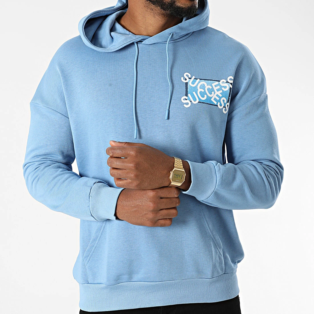 Vente flash 🔥 Sweat Capuche 55-20 Bleu Clair de Classic Series 🥰 6 Vente flash 🔥 Sweat Capuche 55-20 Bleu Clair de Classic Series 🥰 – Image 4
