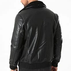Promo ✔️ Blouson Col Mouton LP9638 Noir de Classic Series 💯 -Classic Series Soldes classic series 285093 LP9638 K BLACK 20210922T151005 04