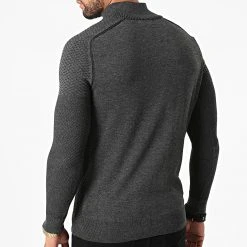 Meilleure vente ✨ Pull Col Montant 2103 Gris Anthracite Chiné de Classic Series 🛒 -Classic Series Soldes classic series 285166 2103 ANTHRACITE BLACK 20210922T151031 04
