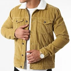 Tout neuf 🤩 Veste Velours Col Mouton Corduroy Teddy Kaki Clair de Classic Series 😉