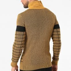 Grosses soldes 🔥 Pull Col Amplified 2124 Moutarde Noir de Classic Series 😀 -Classic Series Soldes classic series 287841 I 2124 MUSTARD 20211012T155720 04