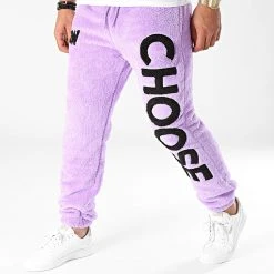 Remise 💯 Pantalon Jogging Fourrure 21543 Violet de Classic Series ✔️