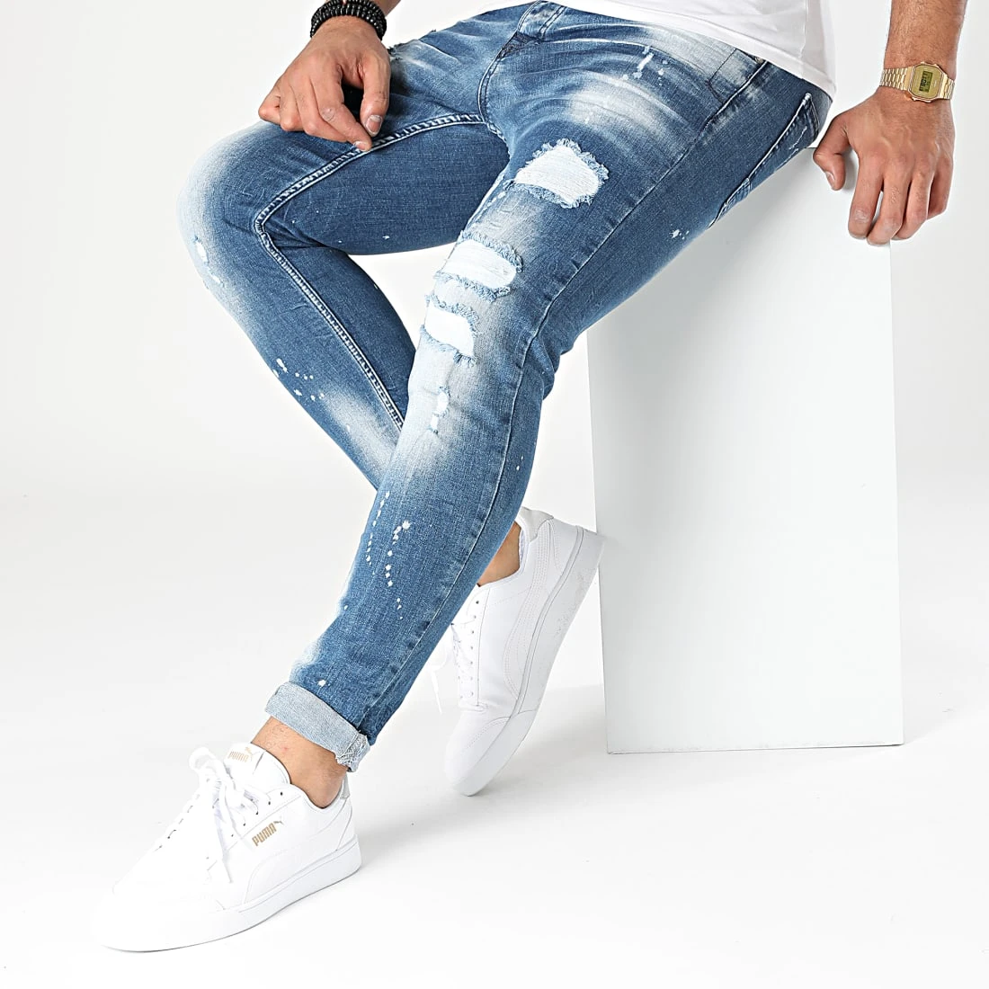 De gros 💯 Jean Skinny DHZ-3511 Bleu Denim de Classic Series ⭐ 5 De gros 💯 Jean Skinny DHZ-3511 Bleu Denim de Classic Series ⭐ – Image 3