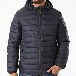 Budget 😀 Doudoune Capuche 819 Bleu Marine de Classic Series ✨ -Classic Series Soldes classic series 290090 819 NAVY 20211028T162803 03