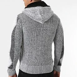 Budget 🤩 Gilet Zippé Capuche 1021 Blanc Noir Chiné de Classic Series ✔️ 9 Budget 🤩 Gilet Zippé Capuche 1021 Blanc Noir Chiné de Classic Series ✔️ -Classic Series Soldes classic series 291231 1021 WHITE BLACK 20211111T160748 04