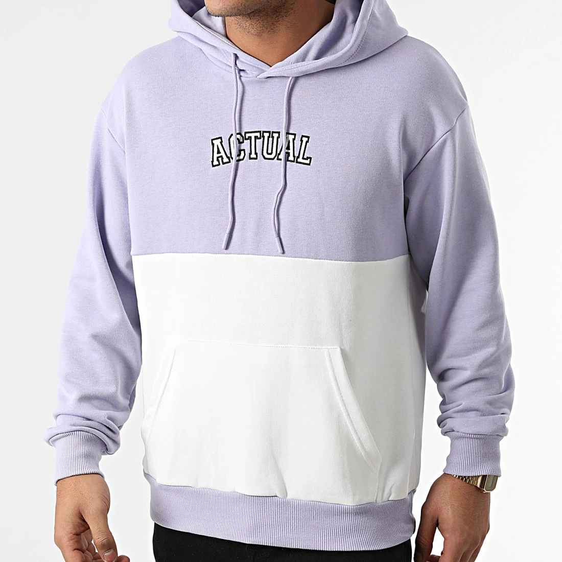 Budget ✨ Sweat Capuche 55-029 Lila Blanc de Classic Series ⭐ 3 Budget ✨ Sweat Capuche 55-029 Lila Blanc de Classic Series ⭐