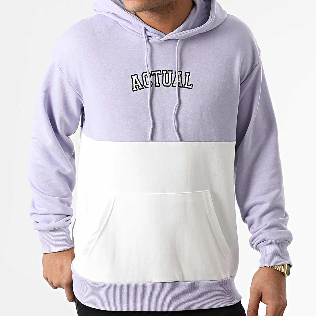 Budget ✨ Sweat Capuche 55-029 Lila Blanc de Classic Series ⭐ 5 Budget ✨ Sweat Capuche 55-029 Lila Blanc de Classic Series ⭐ – Image 3