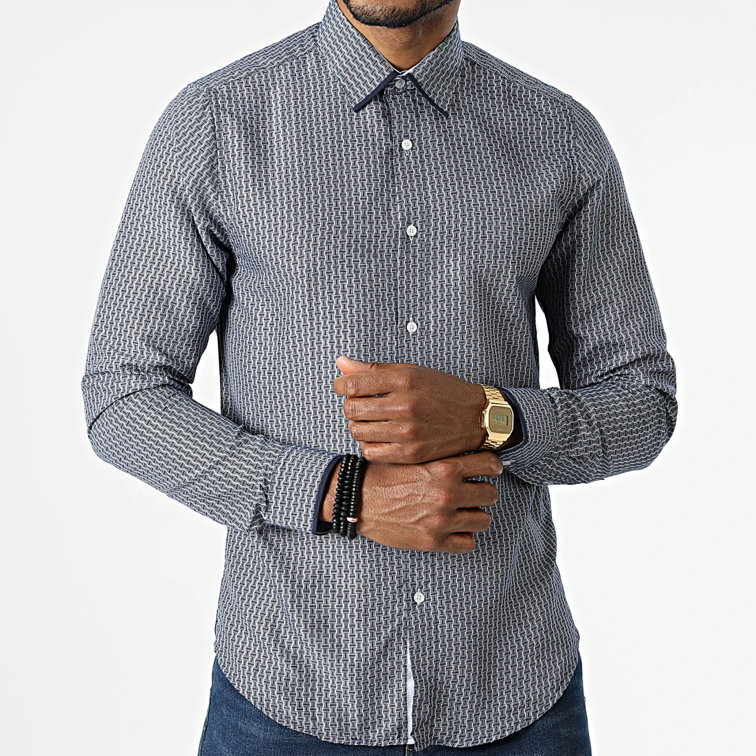 Meilleur prix ✨ Chemise A Manches Longues Slim5021 Bleu Marine de Classic Series 🔥 5 Meilleur prix ✨ Chemise A Manches Longues Slim5021 Bleu Marine de Classic Series 🔥 – Image 3