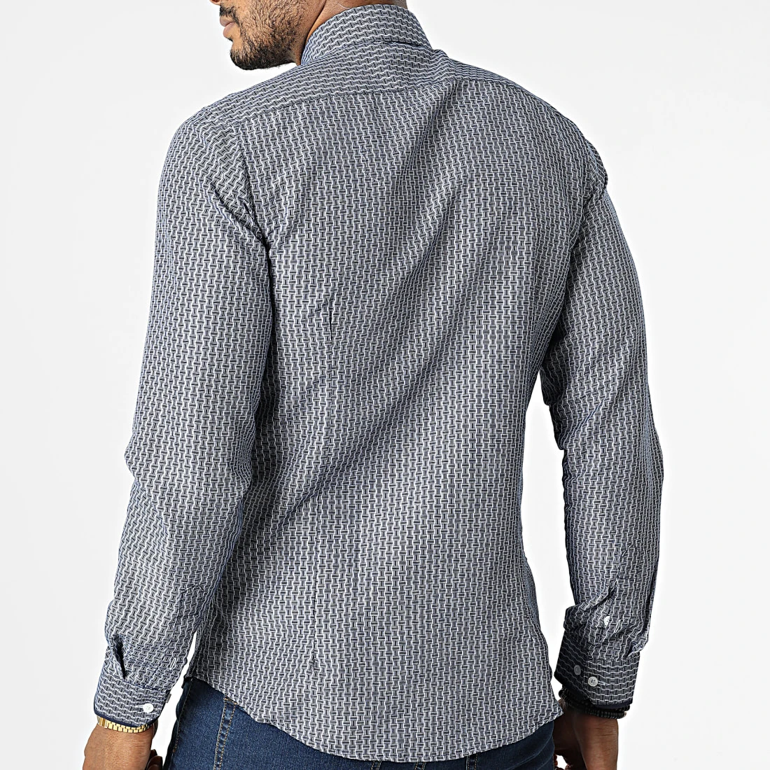 Meilleur prix ✨ Chemise A Manches Longues Slim5021 Bleu Marine de Classic Series 🔥 6 Meilleur prix ✨ Chemise A Manches Longues Slim5021 Bleu Marine de Classic Series 🔥 – Image 4