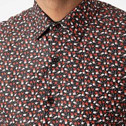 Remise 😍 Chemise A Manches Longues Slim5028 Noir Orange Floral de Classic Series ⭐ -Classic Series Soldes classic series 292719 SLIM5028 5 20211125T155844 02
