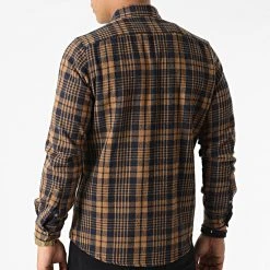 Vente flash 🎁 Chemise Manches Longues A Carreaux 8517 Camel Bleu Marine de Classic Series 🌟 -Classic Series Soldes classic series 292749 8517 CAFE BLEU 20211125T123736 04