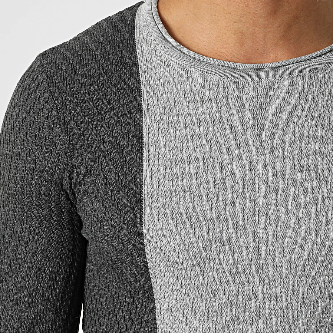 Meilleur prix 😉 Pull 2572 Blanc Gris Anthracite Gris Clair de Classic Series ⭐ 4 Meilleur prix 😉 Pull 2572 Blanc Gris Anthracite Gris Clair de Classic Series ⭐ – Image 2