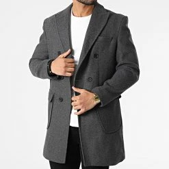 Bon marché 🎁 Manteau A2IY6108 Gris Anthracite Chiné de Classic Series ✨