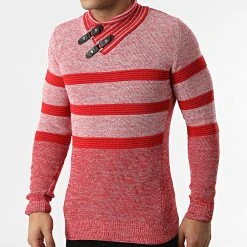 Nouveau 😍 Pull Col Amplified 2109 Rouge Chiné de Classic Series 🤩