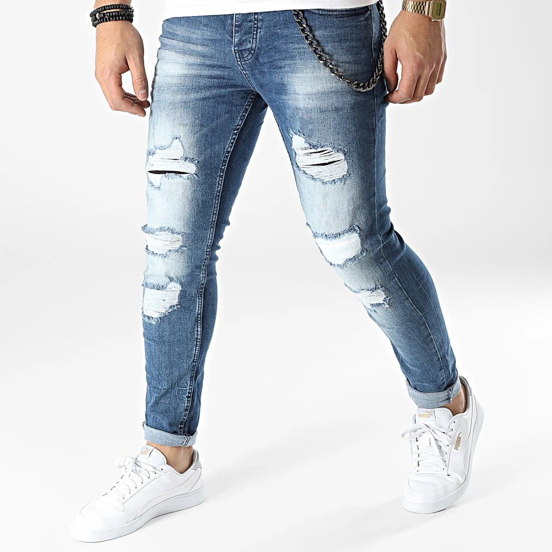 Meilleure vente ⌛ Jean Skinny DHZ-3656 Bleu Denim de Classic Series 🔔 3 Meilleure vente ⌛ Jean Skinny DHZ-3656 Bleu Denim de Classic Series 🔔