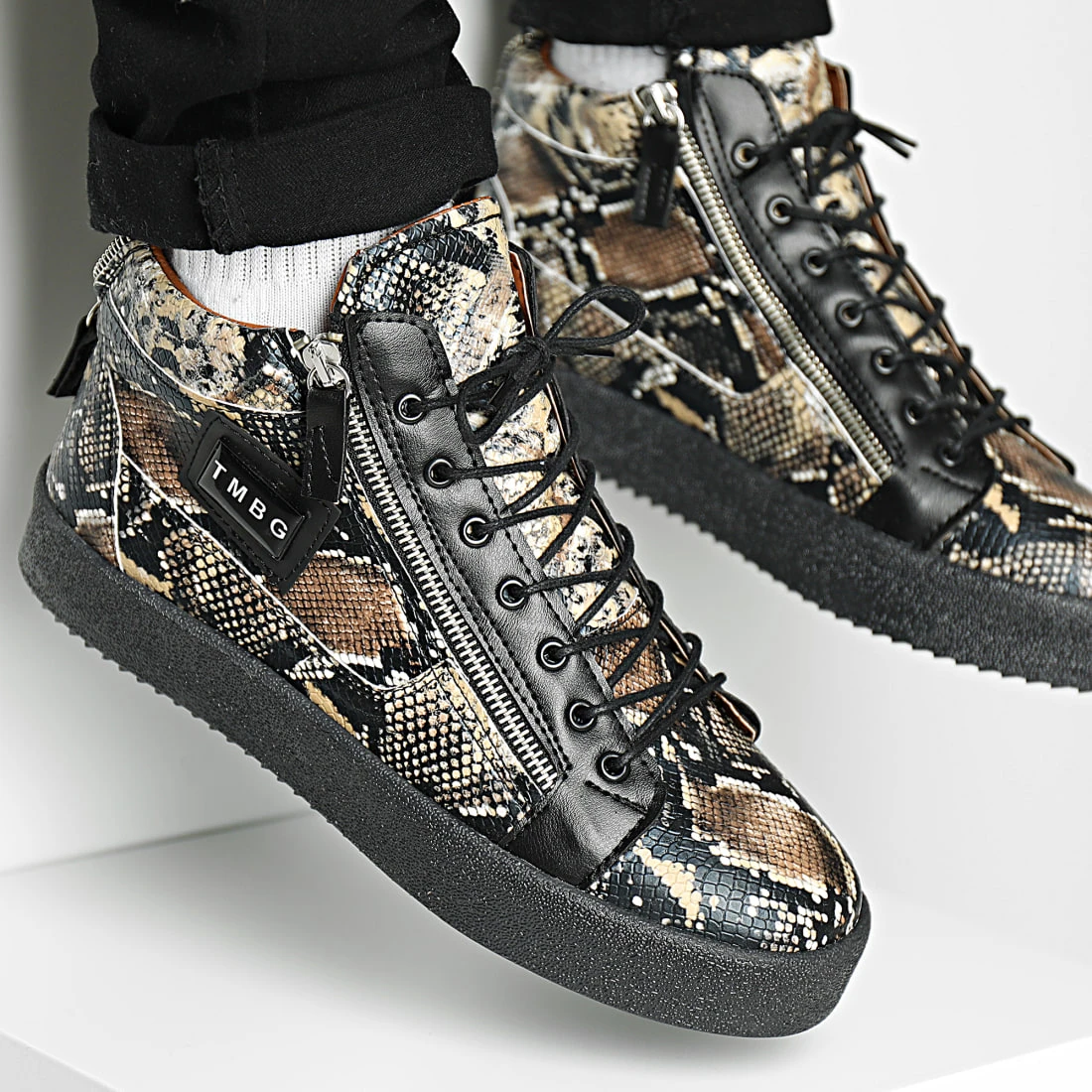 Promo ✨ Baskets NAC-06 Snake Marron de Classic Series ⭐ 3 Promo ✨ Baskets NAC-06 Snake Marron de Classic Series ⭐