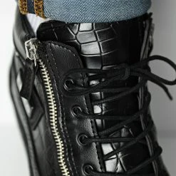 Les meilleures critiques de ✨ Baskets NAC-06 Croco Noir de Classic Series 🔥 -Classic Series Soldes classic series 298479 NAC 06 CROCO BLK 01 20220125T161908 03