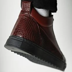 Promo 🥰 Baskets SHRT 101B Croco Bordeaux de Classic Series ⭐ -Classic Series Soldes classic series 298482 SRHT 101B CROCO BURGUNDY 05 20220125T162420 04