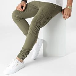 Top 10 😍 Jogger Pant Slim HX-7808 Vert Kaki de Classic Series 👏 -Classic Series Soldes classic series 299799 HX 7808 ARMY 20220126T143022 03