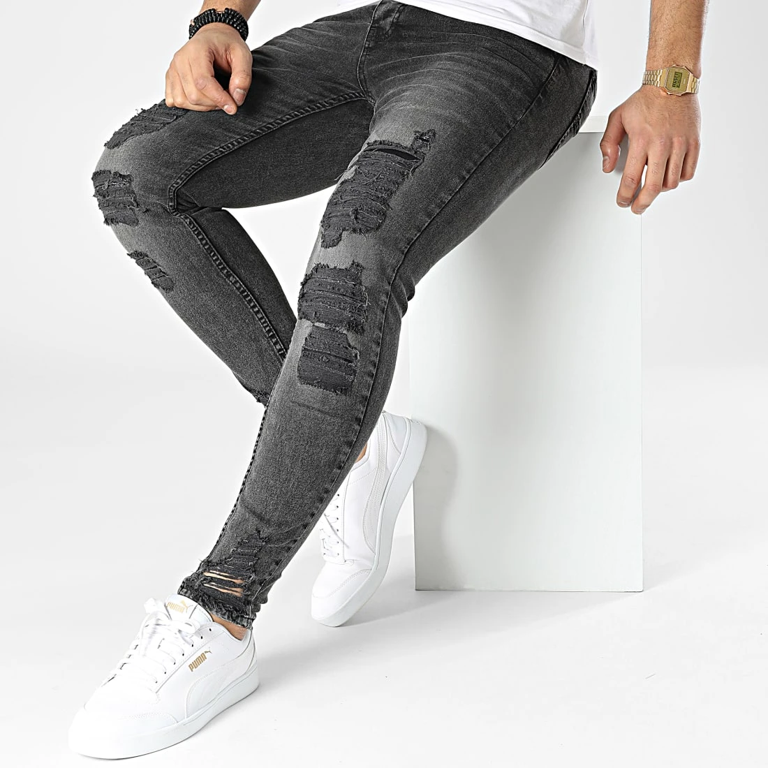 Meilleure affaire 🥰 Jean Skinny DHZ-3636 Gris Anthracite de Classic Series ✨ 5 Meilleure affaire 🥰 Jean Skinny DHZ-3636 Gris Anthracite de Classic Series ✨ – Image 3