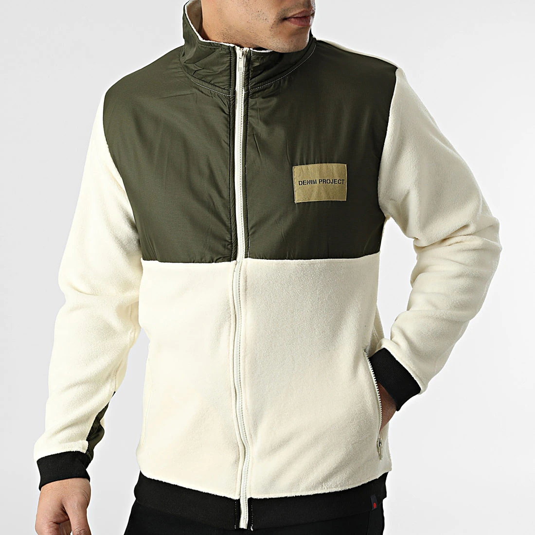 Offres 👍 Veste Polaire Zippée AW21-COLL-02-006 Beige Vert Kaki de Classic Series 🤩 5 Offres 👍 Veste Polaire Zippée AW21-COLL-02-006 Beige Vert Kaki de Classic Series 🤩 – Image 3