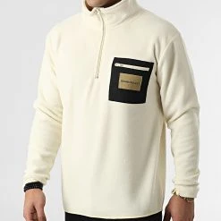 Nouveau ⭐ Veste Polaire A Col Zippée AW21-COLL-02-007 Beige de Classic Series 🧨