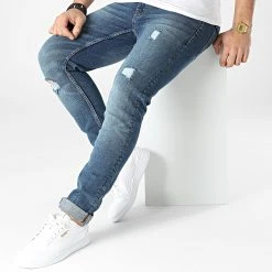 Le moins cher 🧨 Jean Slim Mr Red Destroy Bleu Denim de Classic Series 🔥 -Classic Series Soldes classic series 301359 DP 3 2020 019 076 20220204T154553 03