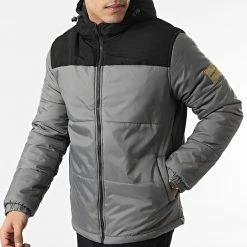 Meilleure vente ❤️ Doudoune Capuche AW21-COLL-2-025 Gris de Classic Series 👏 -Classic Series Soldes classic series 301695 AW21 COLL 2 025 176 20220207T160031 03