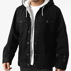 Le moins cher 😉 Veste Jean Capuche AW21-COLL-2-026 Noir de Classic Series 🌟 -Classic Series Soldes classic series 301699 AW21 COLL 2 026 001 20220207T155600 03