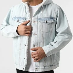 De gros ✔️ Veste Jean Capuche AW21-COLL-2-026 Bleu Wash de Classic Series 👍