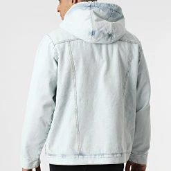 De gros ✔️ Veste Jean Capuche AW21-COLL-2-026 Bleu Wash de Classic Series 👍 -Classic Series Soldes classic series 301703 AW21 COLL 2 026 80S 20220207T160123 04