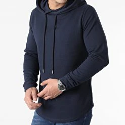 Le moins cher 👏 Sweat Capuche Oversize 2191 Bleu Marine de Classic Series ⭐