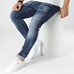 Grosses soldes ⭐ Jean Slim 003 Bleu Denim de Classic Series 🛒 -Classic Series Soldes classic series 302422 003 20220208T161816 03