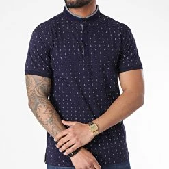 Promo 🛒 Polo A Manches Courtes PL-039 Bleu Marine de Classic Series 🧨 -Classic Series Soldes classic series 304101 PL 039 NAVY 20220222T160033 03