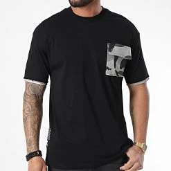 Grosses soldes 🔥 Tee 🌟 Shirt Poche G22-630 Noir Gris de Classic Series ⌛ -Classic Series Soldes classic series 304658 G22 630 SIYAH GRI 20220222T160650 03