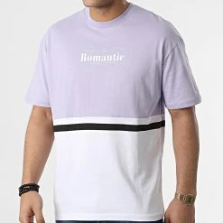 Meilleure affaire 👏 Tee Shirt G22-572 Lavande Blanc de Classic Series 🎁