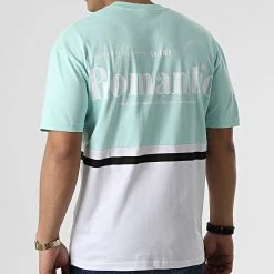 Grosses soldes 😉 Tee Shirt G22-572 Blanc Turquoise de Classic Series 👏 -Classic Series Soldes classic series 304693 G22 572 MINT BEYAZ 20220222T154411 04