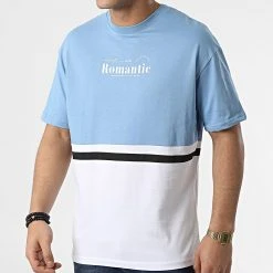 Coupon ⭐ Tee 💯 Shirt G22-572 Bleu Clair Blanc de Classic Series ⭐