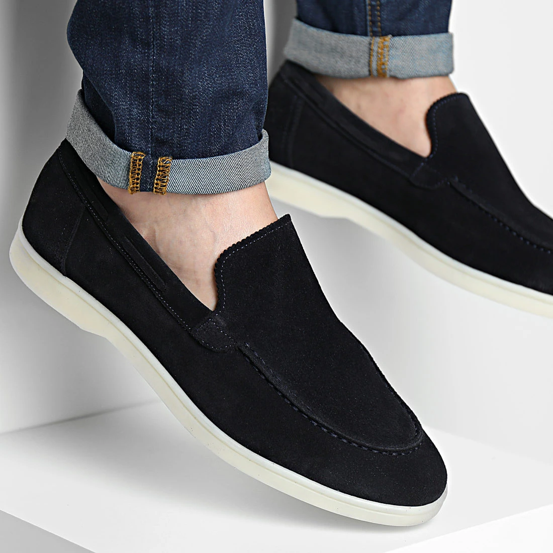 Offres 🌟 Mocassins Cuir 800 Bleu Marine de Classic Series 🎉 3 Offres 🌟 Mocassins Cuir 800 Bleu Marine de Classic Series 🎉