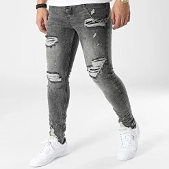 Le moins cher 🤩 Jean Skinny DHZ-3706 Gris Anthracite de Classic Series ✔️