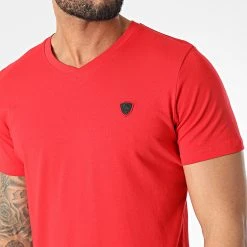 Sortie ❤️ Tee 🔔 Shirt Col V 2820 Rouge de Classic Series 🔥 -Classic Series Soldes classic series 307273 2820 RED 20220303T161950 02