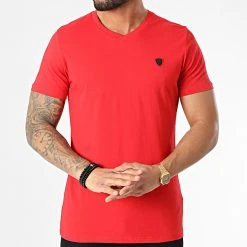 Sortie ❤️ Tee 🔔 Shirt Col V 2820 Rouge de Classic Series 🔥 -Classic Series Soldes classic series 307273 2820 RED 20220303T161951 03