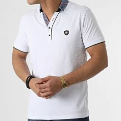 Vente flash 😀 Polo Manches Courtes 20484 Blanc de Classic Series 🎁 -Classic Series Soldes classic series 307327 20484 WHITE 20220304T145541 03