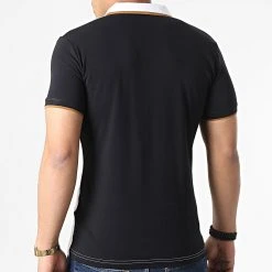 Grosses soldes ✨ Polo Manches Courtes 20285 Blanc Noir de Classic Series 🌟 -Classic Series Soldes classic series 307339 20285 WHITE 20220304T145325 04