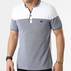 Meilleure vente 🔔 Polo Manches Courtes 20179 Bleu Blanc de Classic Series ⭐