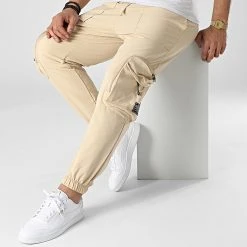 Le moins cher 🎉 Pantalon Cargo G22-639 Beige de Classic Series 😀 -Classic Series Soldes classic series 307387 G22 639 BEJ 20220304T151629 03