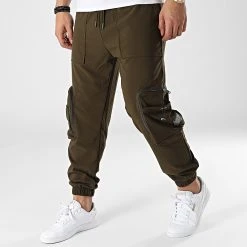Remise 🌟 Pantalon Cargo G22-639 Vert Kaki de Classic Series 💯